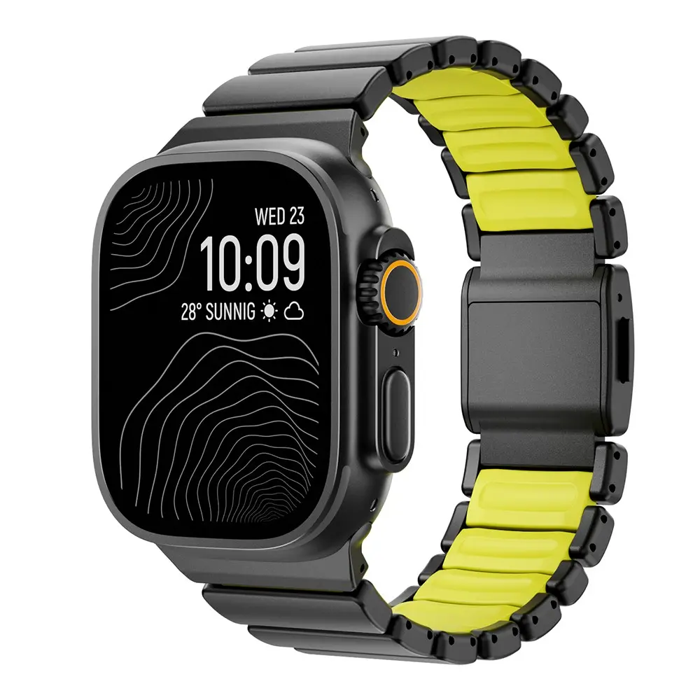 Apple Watch 45 mm Titanyum Silikon Kordon - Zore KRD-152