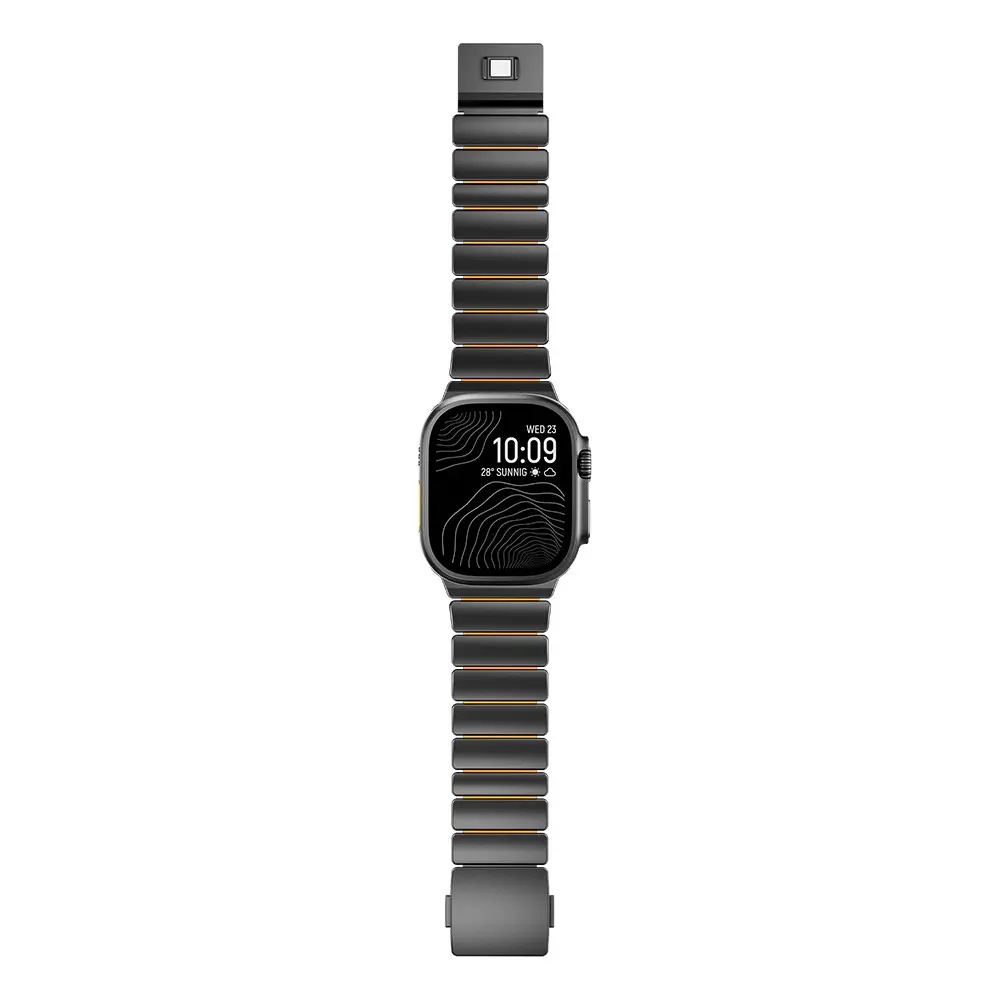 Apple Watch 45 mm Titanyum Silikon Kordon - Zore KRD-152