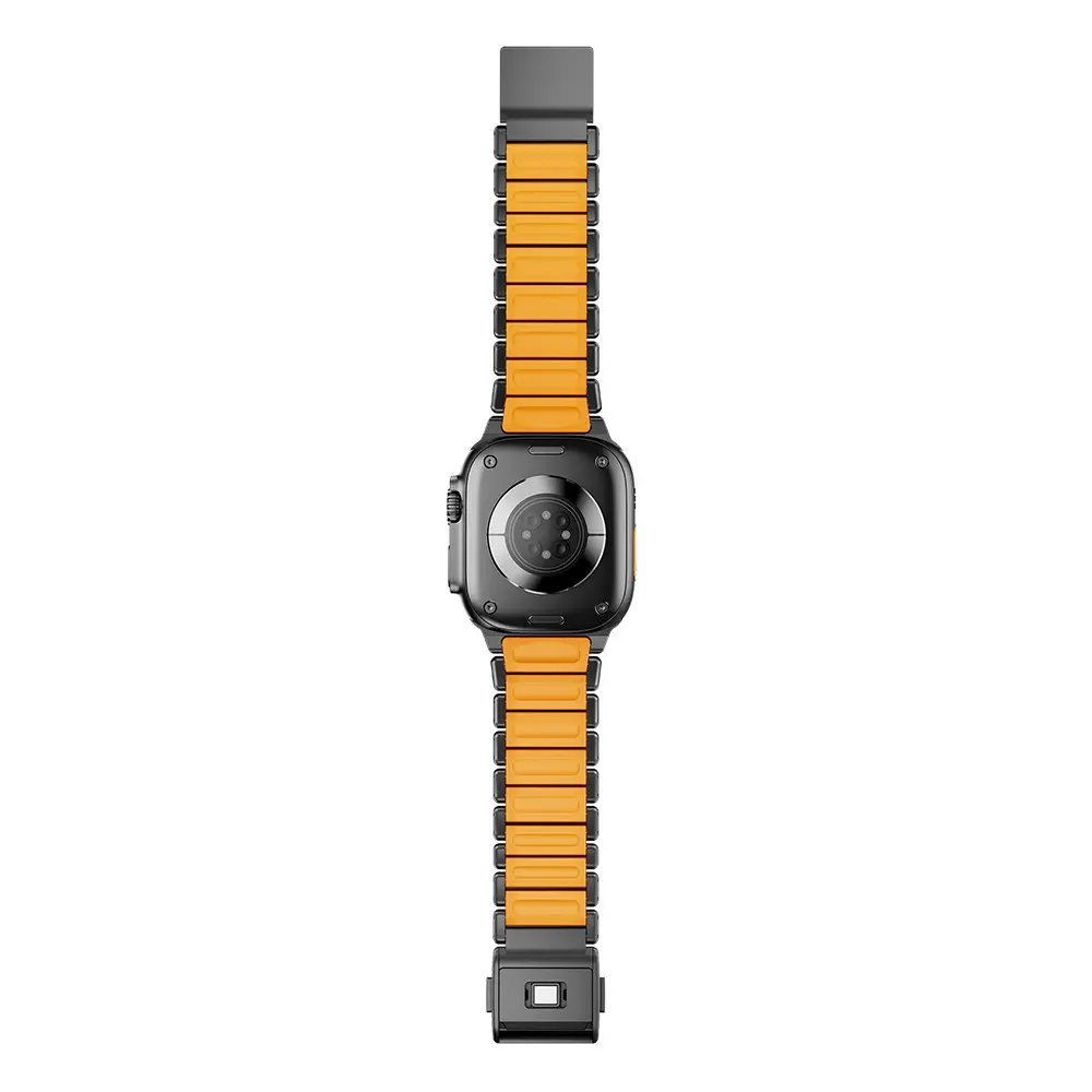 Apple Watch 45 mm Titanyum Silikon Kordon - Zore KRD-152