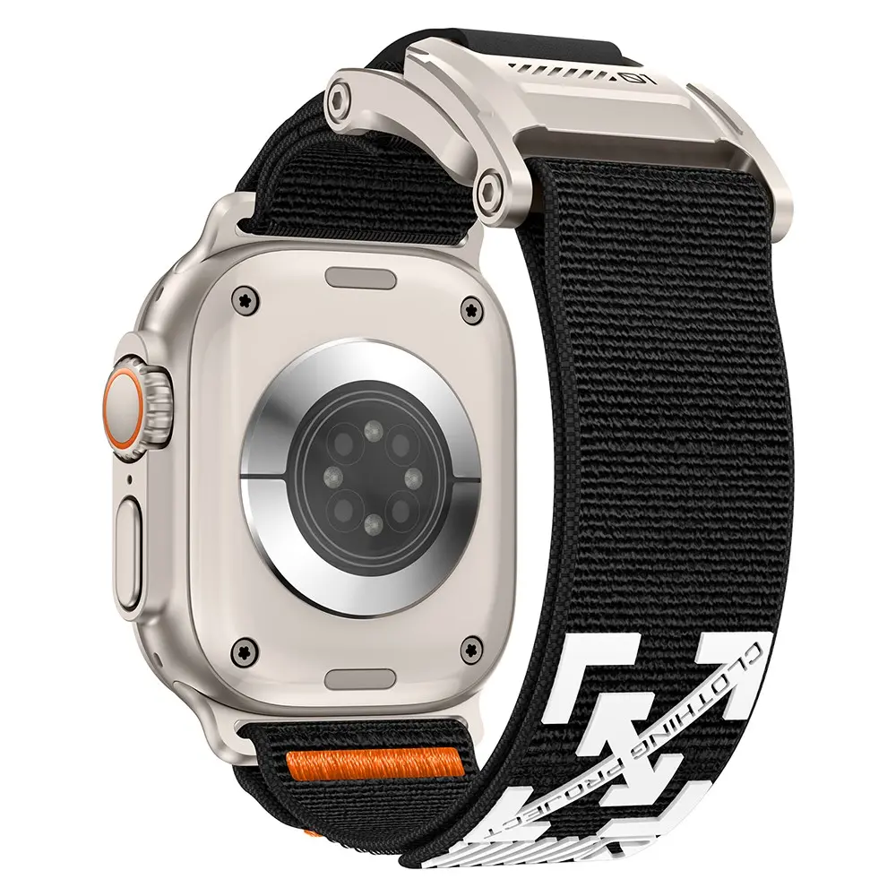 Apple Watch 45 mm Naylon Kumaş Hasır Örgülü Kordon - Zore KRD-154