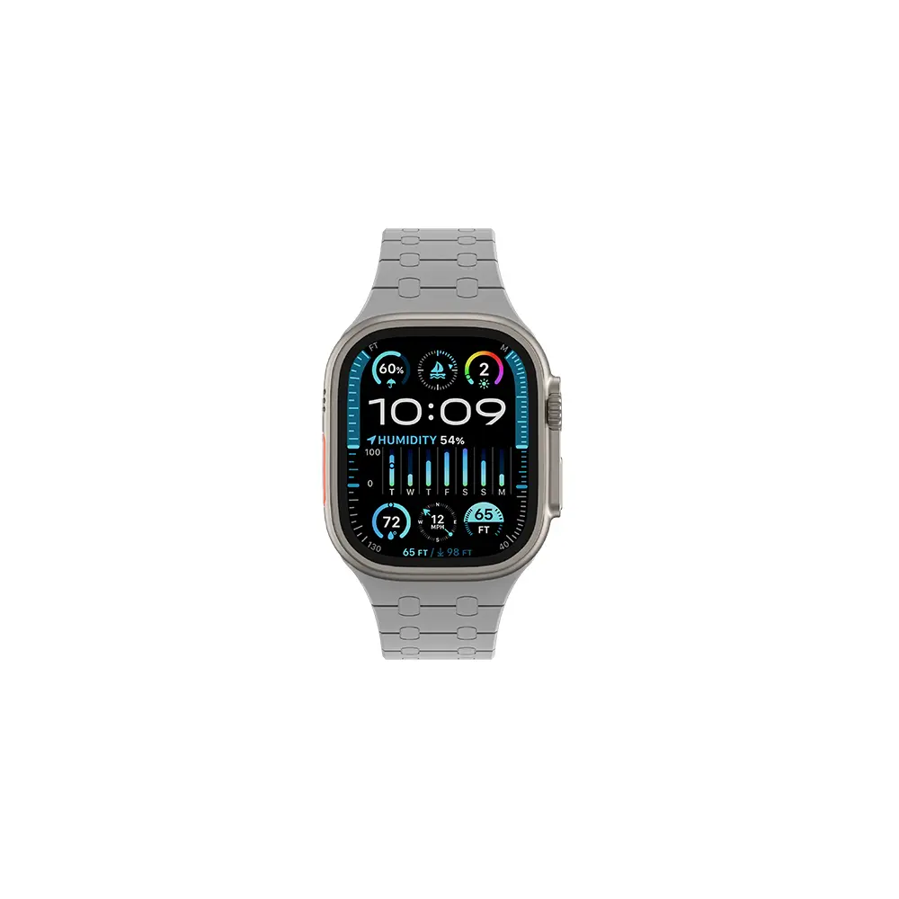 Apple Watch 45 mm Manyetik Silikon Spor Kayış - Amazingthing Smoothie Sport