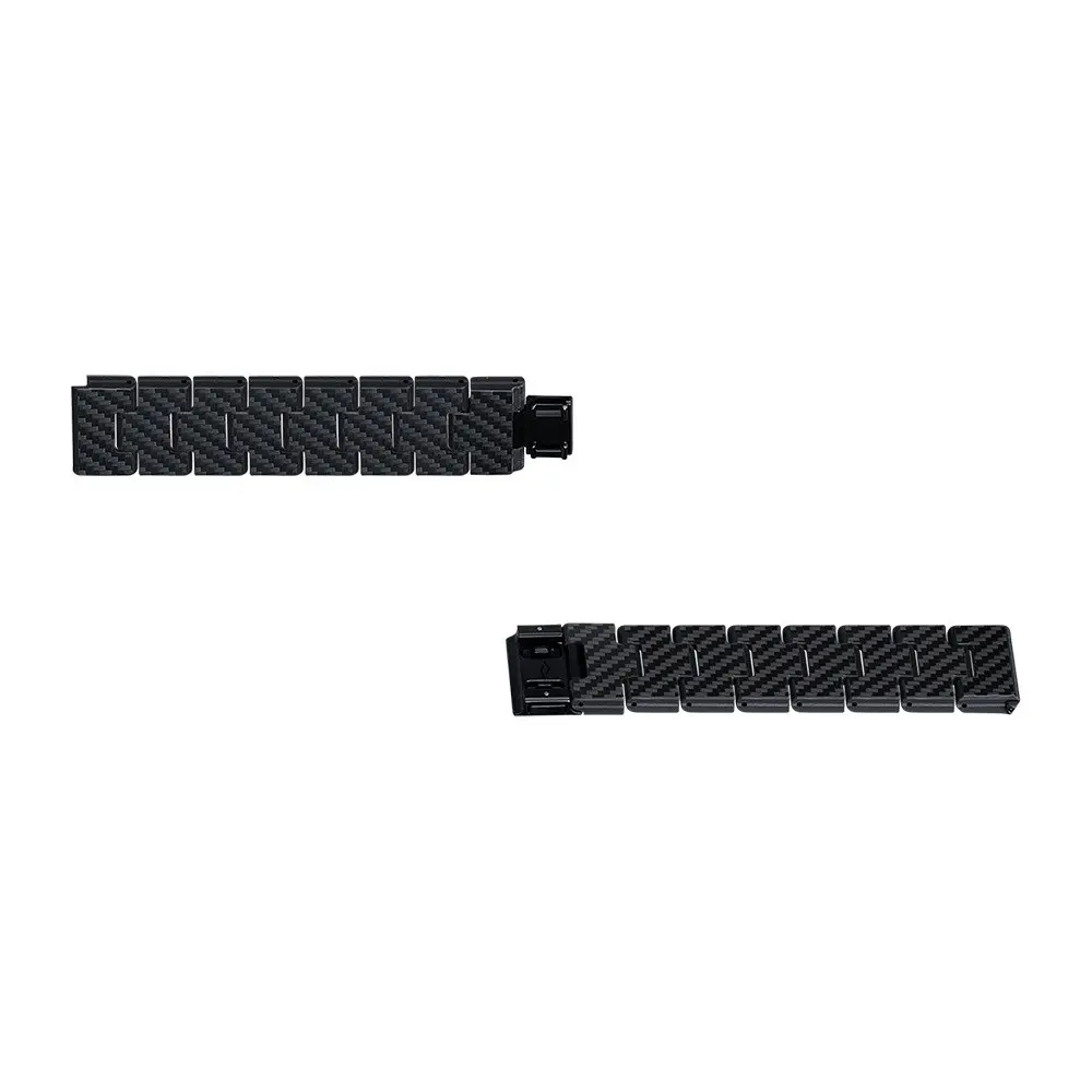 Apple Watch Serisi Uyumlu Karbon Fiber Pitaka Retro Serisi Black-Grey Twill Universal Kordon