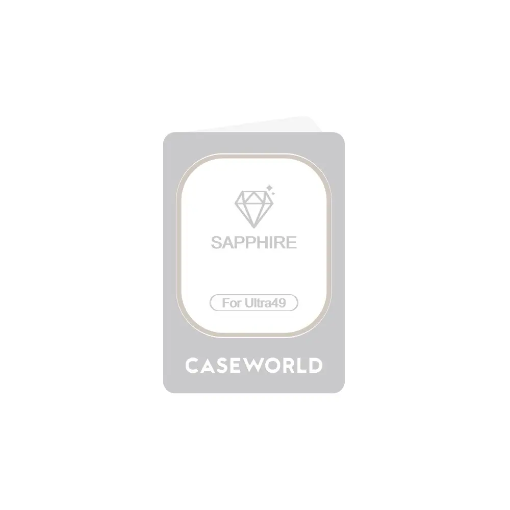 Apple Watch Ultra 49mm CaseWorld Alloy Serisi Safir Akıllı Saat Temperli Cam Ekran Koruyucu