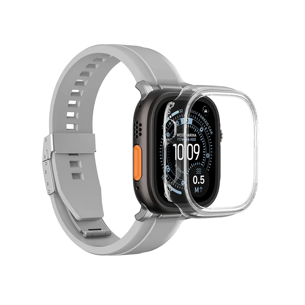 Apple Watch Ultra 49 mm Sert PC Kasa ve Ekran Koruyucu - Amazingthing Radix Minimal FullGuard