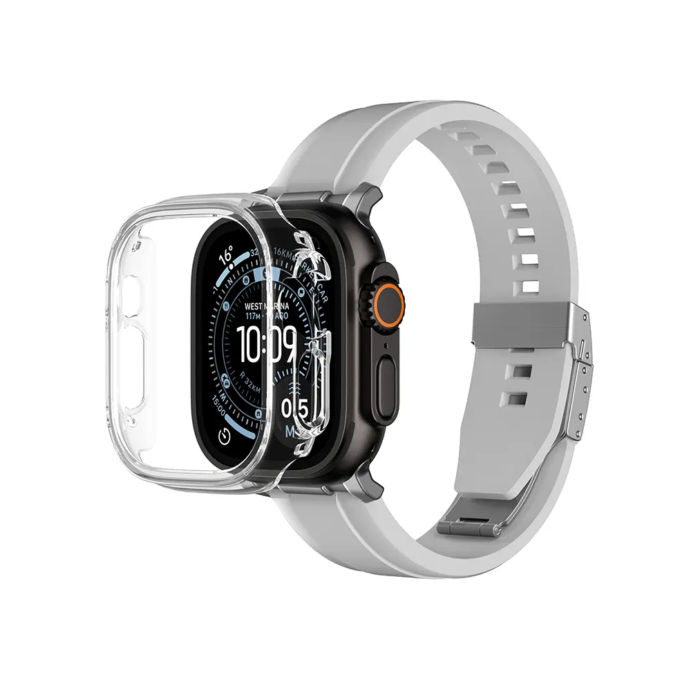 Apple Watch Ultra 49 mm Sert PC Kasa ve Ekran Koruyucu - Amazingthing Radix Minimal FullGuard