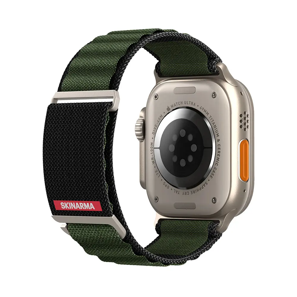 Apple Watch Ultra 49 mm Hasır Örgü Kordon - Skinarma Kobu