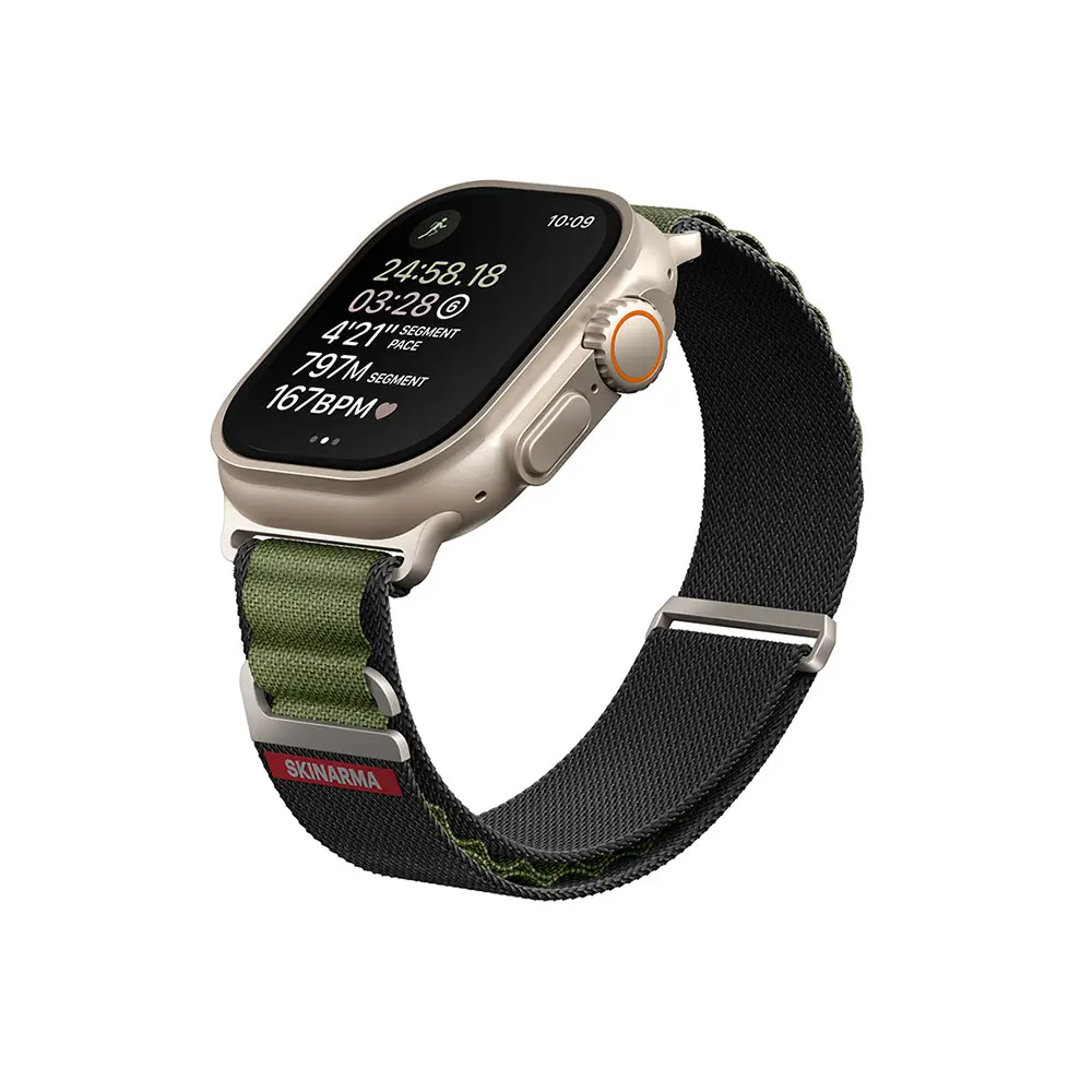 Apple Watch Ultra 49 mm Hasır Örgü Kordon - Skinarma Kobu