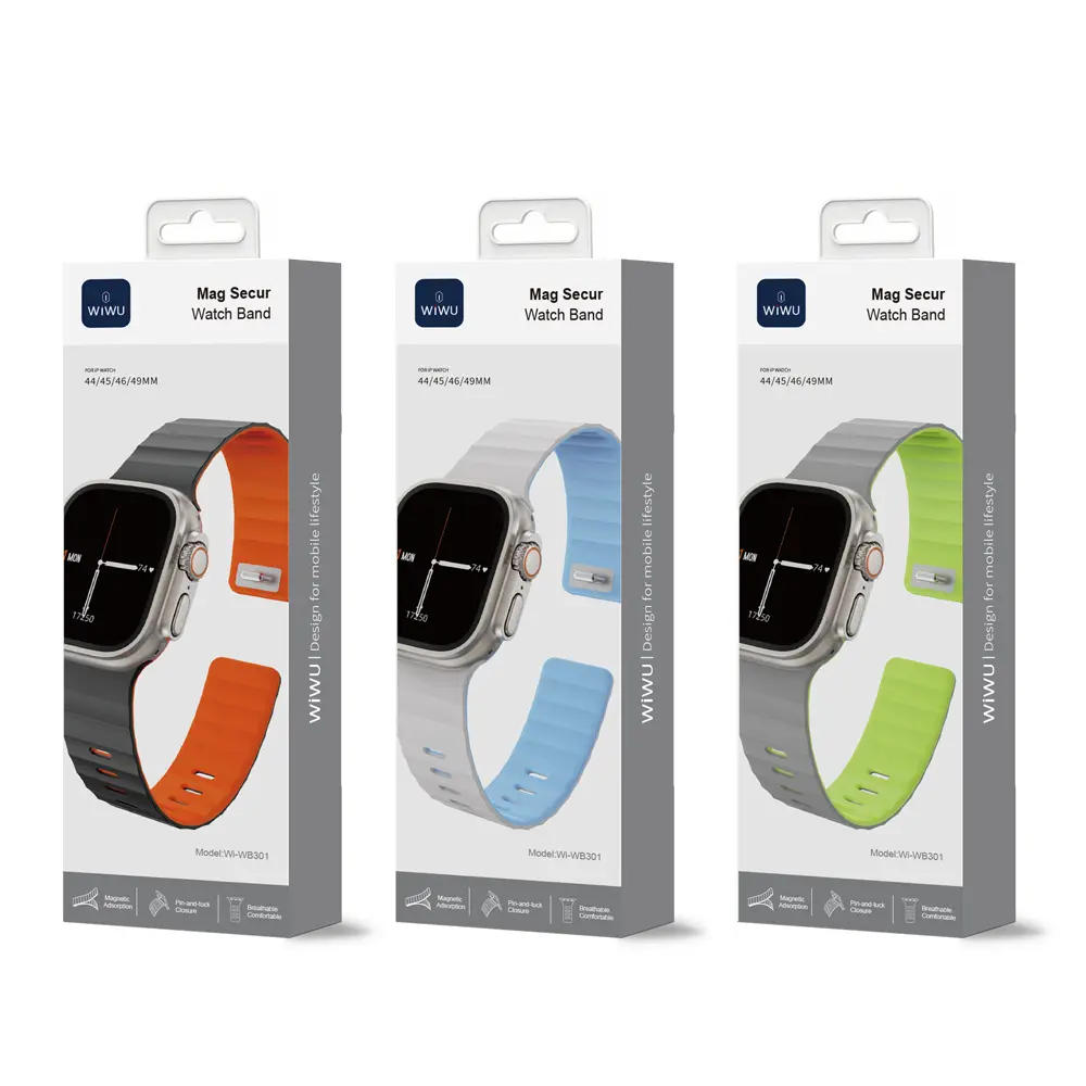 Apple Watch Ultra 49mm Wiwu Mag Secur Serisi Silikon Kordon