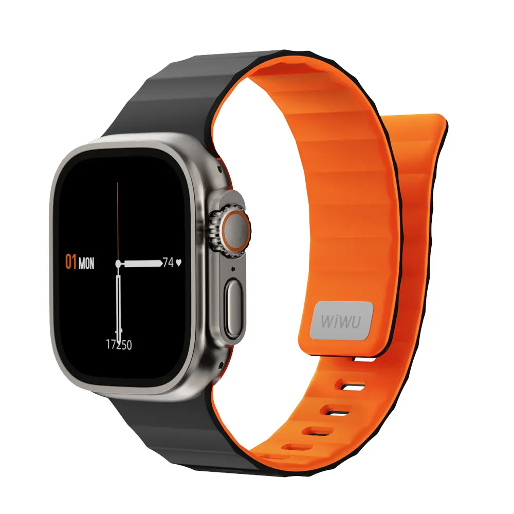 Apple Watch Ultra 49mm Wiwu Mag Secur Serisi Silikon Kordon