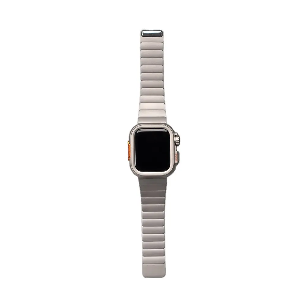 Apple Watch Ultra 49 mm Sert Kasa Koruyuculu Metal Kordon - Zore KRD-126