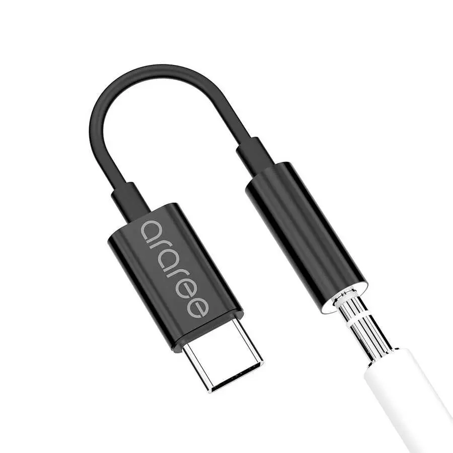Araree Type-C to 3.5 mm Dönüştürücü, Metal Alaşımlı Kompakt Adaptör