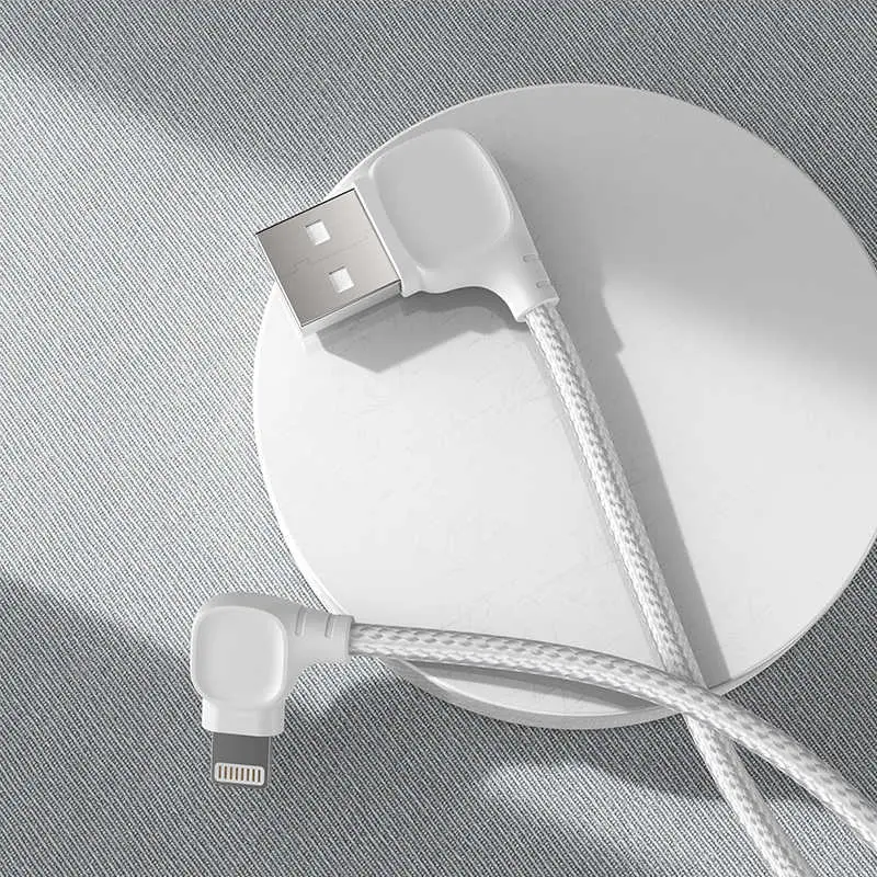 Benks M12 MFI Lightning Kablo 1.2 m, 90 Derece Uçlu