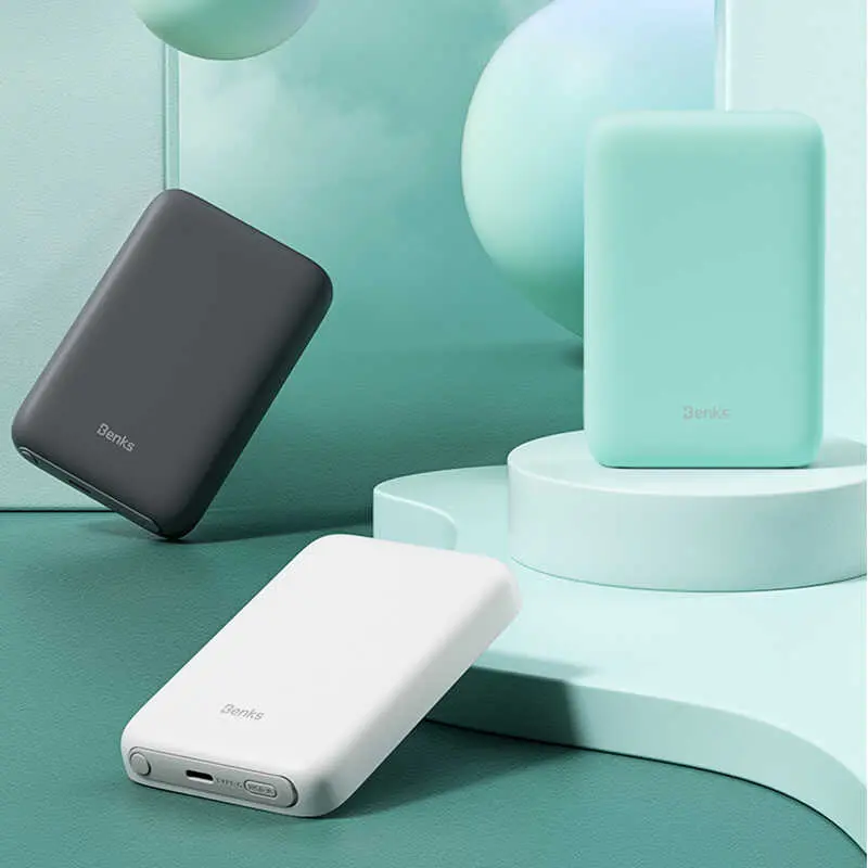 Benks MP06 10000 mAh MagSafe Manyetik Powerbank, 15W Kablosuz Şarj