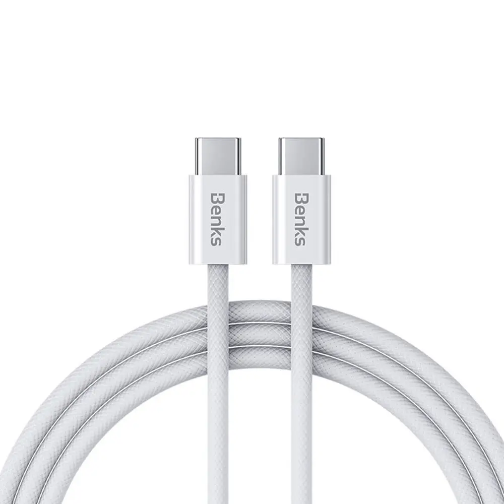 Benks D46 Type-C to Type-C PD 3.0 Örgülü Şarj ve Data Kablosu, 60W 2 Metre