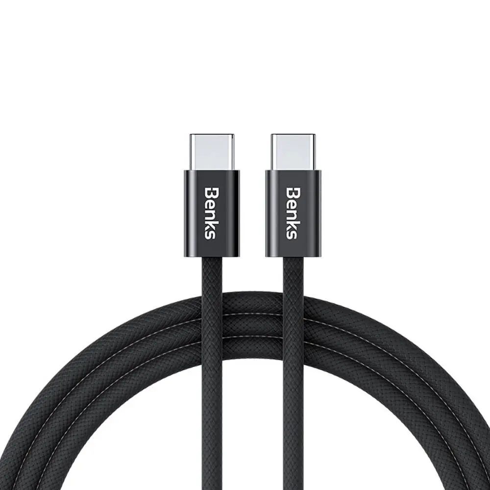Benks D46 Type-C to Type-C PD 3.0 Örgülü Şarj ve Data Kablosu, 60W 2 Metre