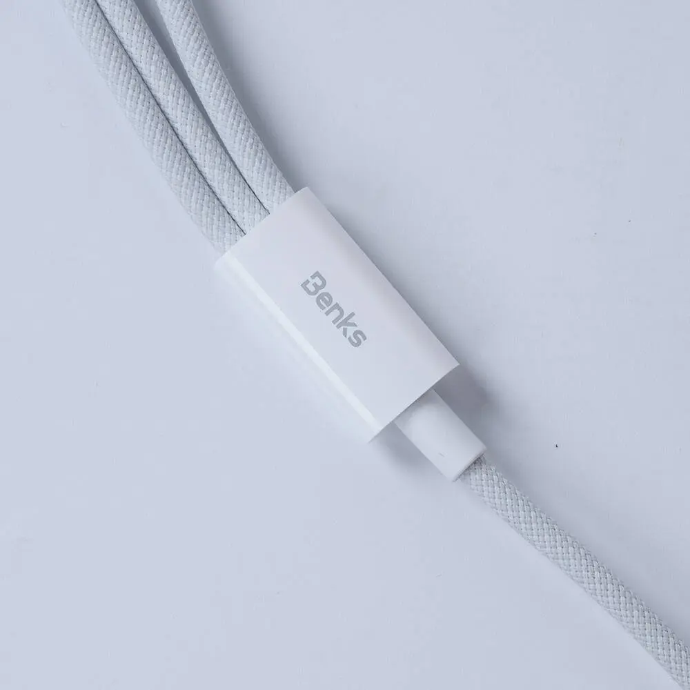 Benks D46 Type-C to Type-C & Lightning PD3.0 Örgülü Şarj ve Data Kablosu, 100W 1.2 m