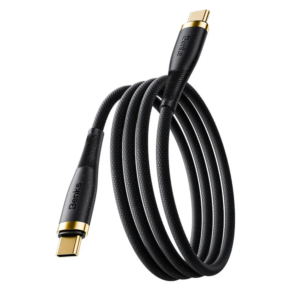 Benks D47 Type-C to Type-C PD 3.0 Örgülü Şarj ve Data Kablosu 100W 1 m