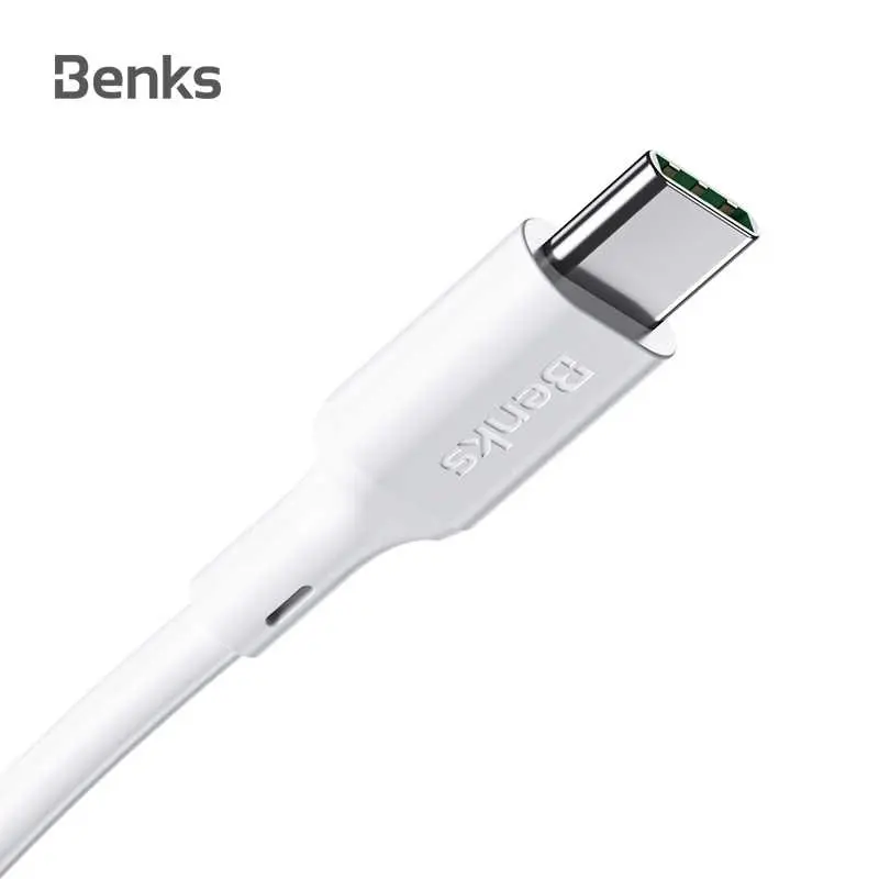 Benks D35 Type-C Şarj ve Data Kablosu, 0.25 m, 5A