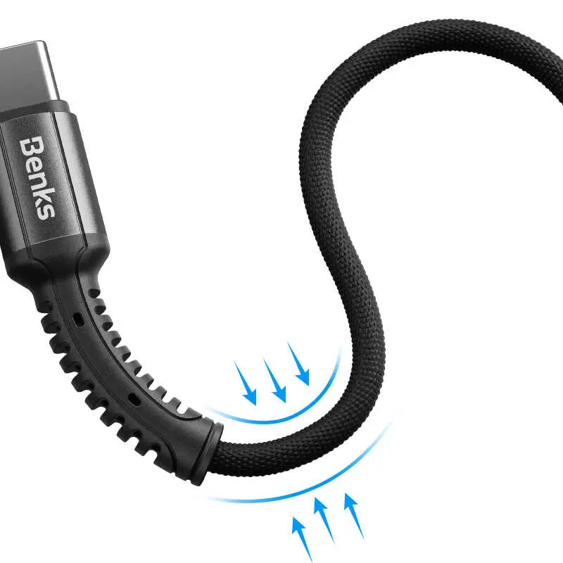 Benks D38 Type-C USB Şarj ve Data Kablosu, 1.2 m Örgülü