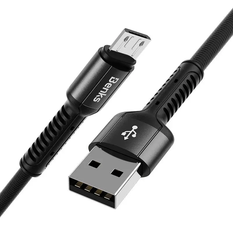 Benks D39 Micro USB Şarj ve Data Kablosu, 1.2 m Örgülü