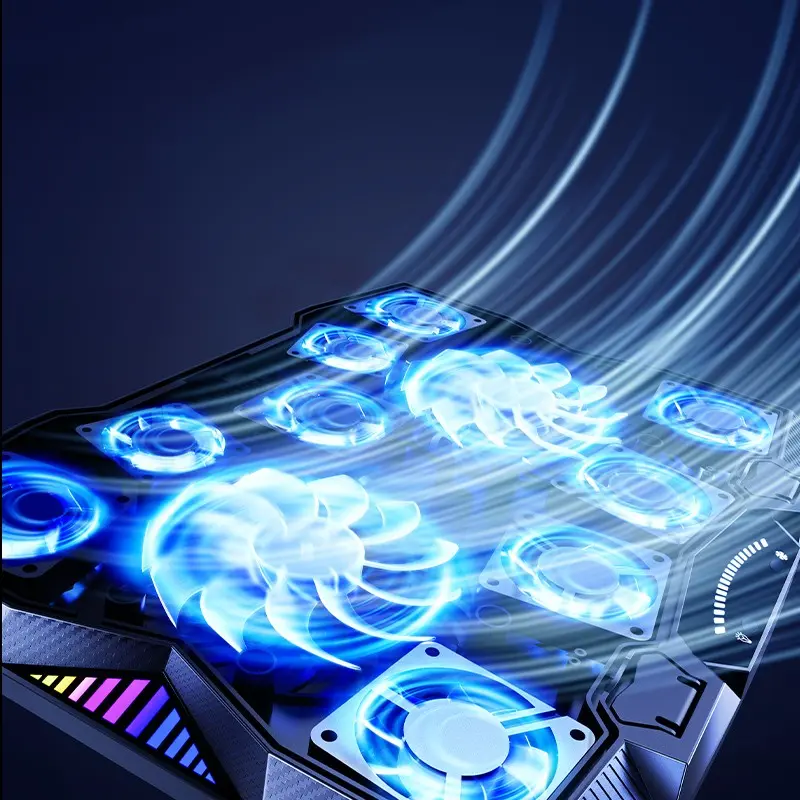 Benks SR08 11 Fanlı RGB Işıklı Soğutucu Laptop Standı