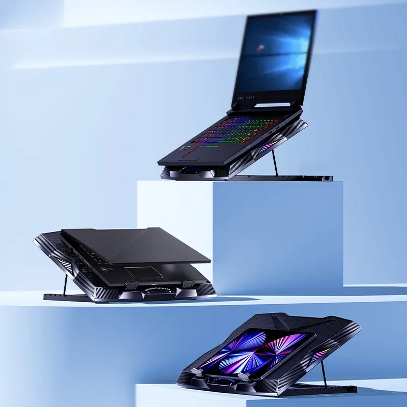 Benks SR08 11 Fanlı RGB Işıklı Soğutucu Laptop Standı