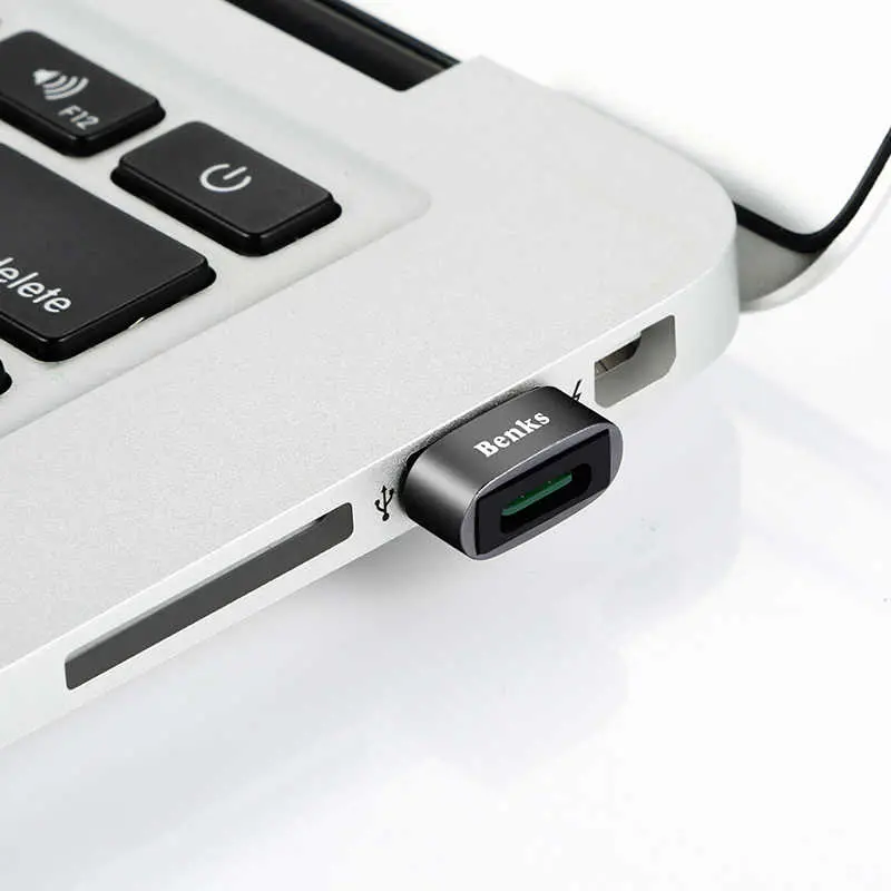 Benks U33 USB 2.0 to Type-C Dönüştürücü Adaptör, Alüminyum