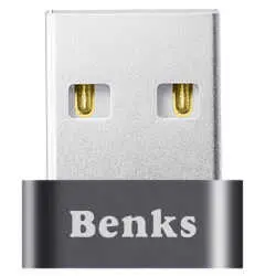 Benks U33 USB 2.0 to Type-C Dönüştürücü Adaptör, Alüminyum
