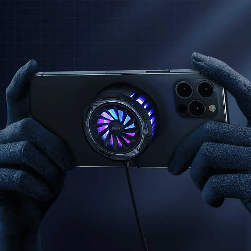 Benks W07 SE Manyetik Telefon Soğutucu Fan, RGB Işıklı