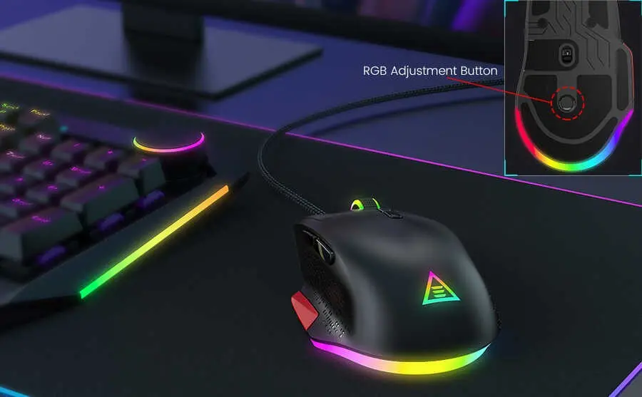 Eksa EM600 Kablolu Oyuncu Mouse, 12 Modlu RGB Işıklı ve 12000 DPI