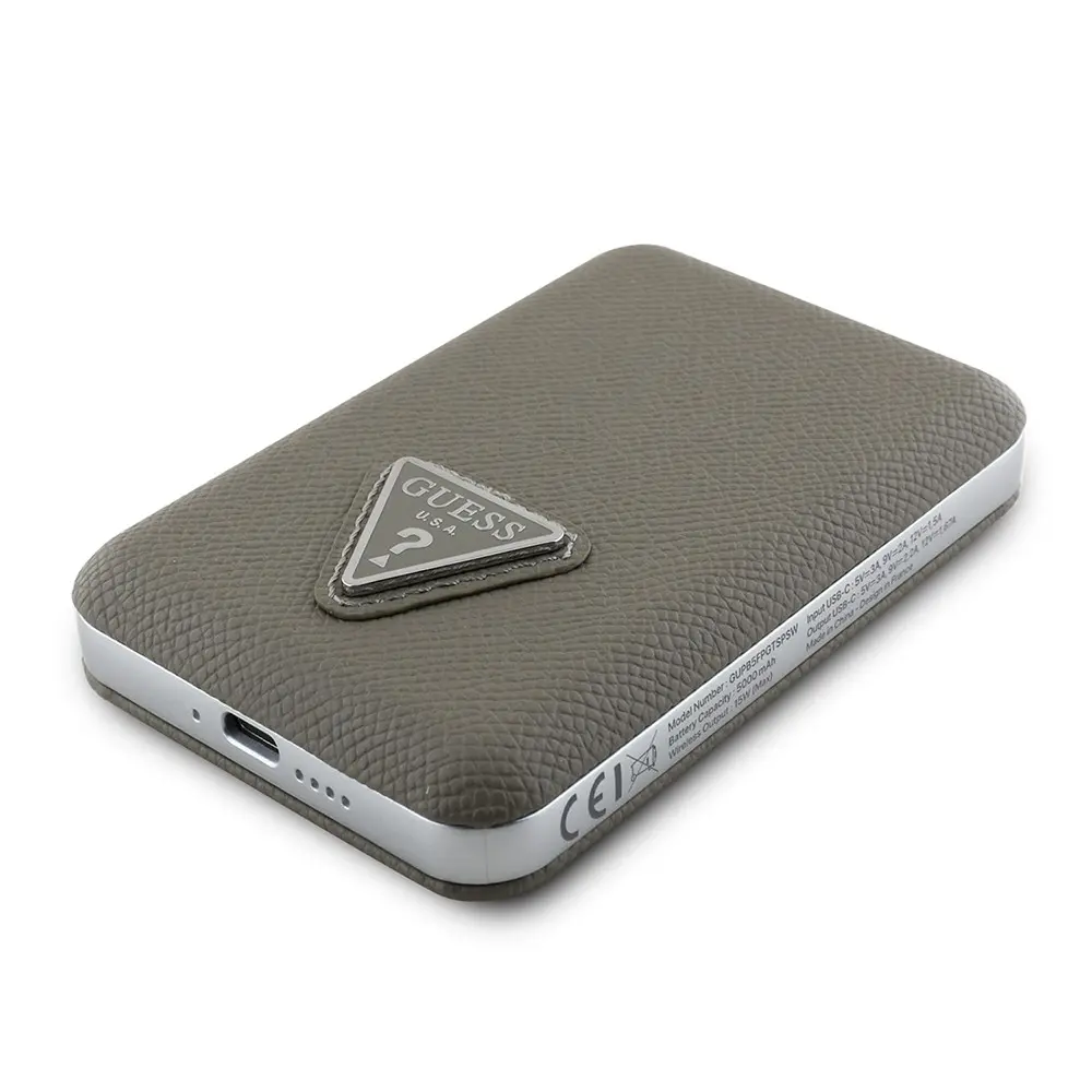 Guess Lisanslı 5000 mAh MagSafe Uyumlu Kablosuz Powerbank, 15W