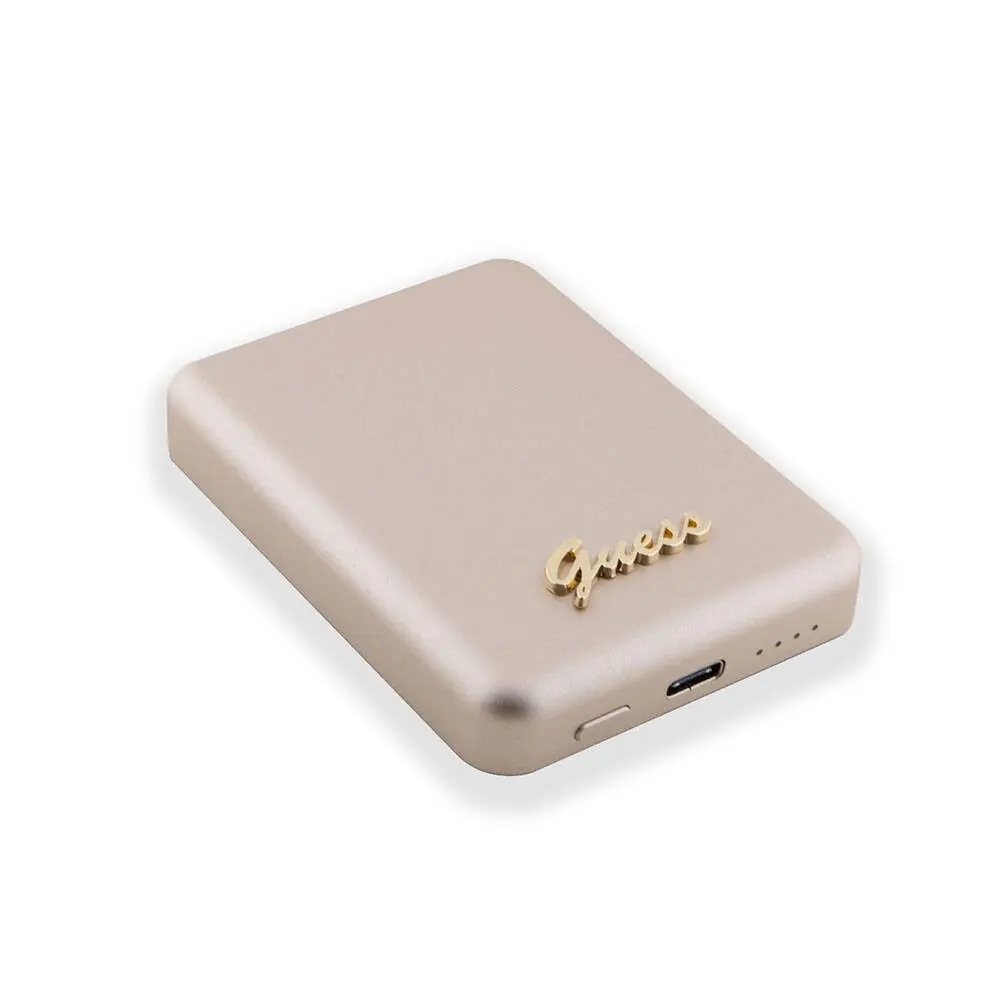 Guess Lisanslı MagSafe Uyumlu 5000 mAh Kablosuz Powerbank, 15 W
