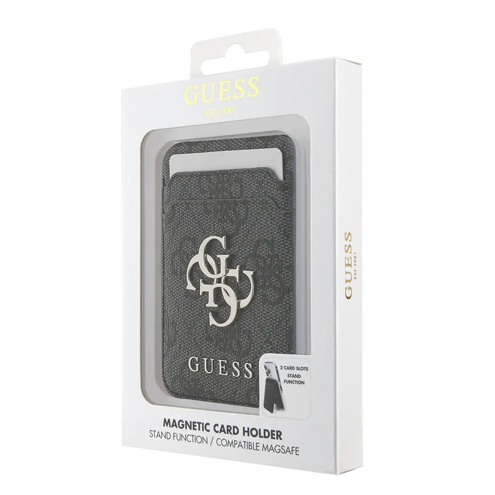 Guess Lisanslı PU Deri 4G Desenli Standlı Manyetik Kartlık