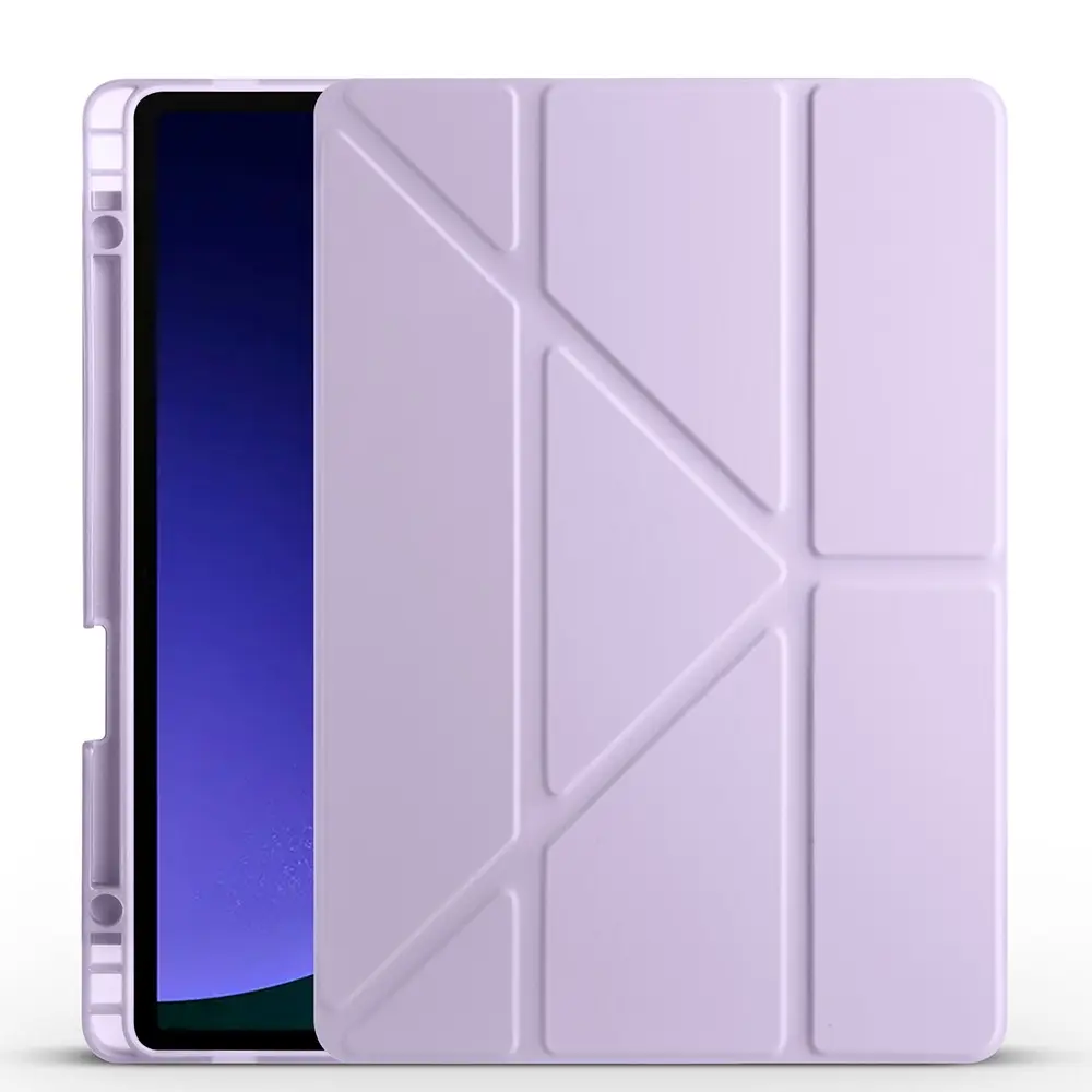 Galaxy Tab S10 Lite Standlı Kalem Bölmeli Kılıf - Zore Tri Folding