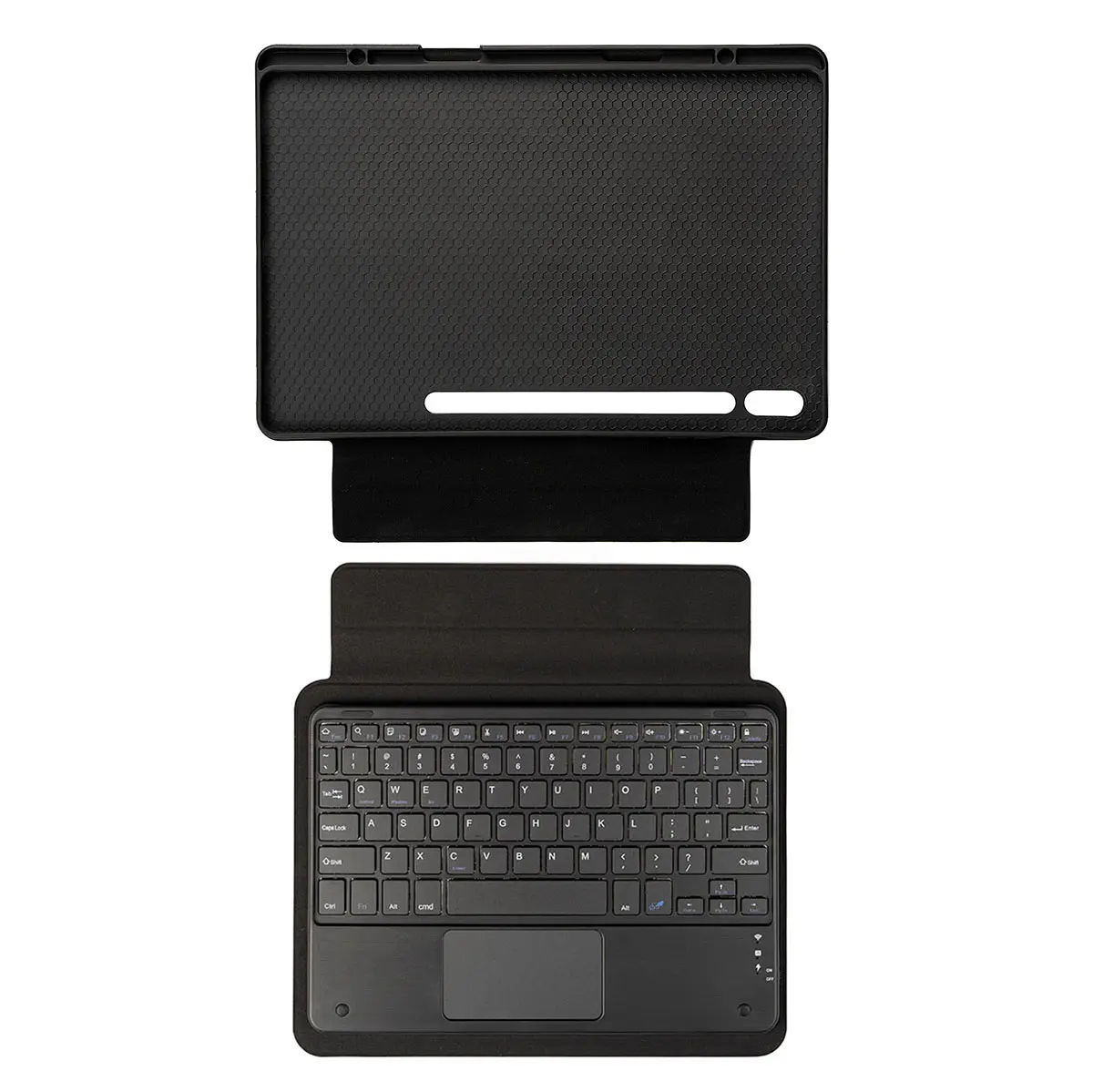 Galaxy Tab S10 Plus Bluetooth Klavyeli Standlı Tablet Kılıfı - Zore Border Keyboard