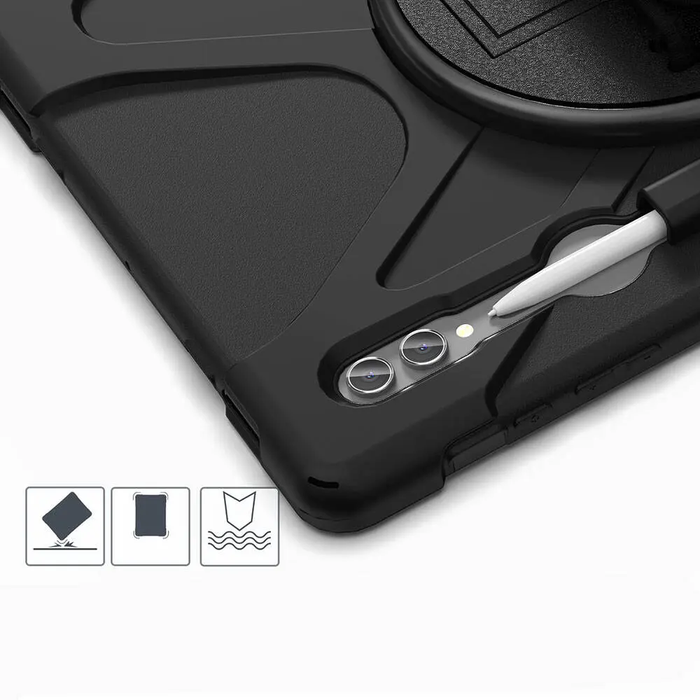 Galaxy Tab S10 Ultra Silikon Kılıf, Ayarlanabilir Askılı - Zore Defender