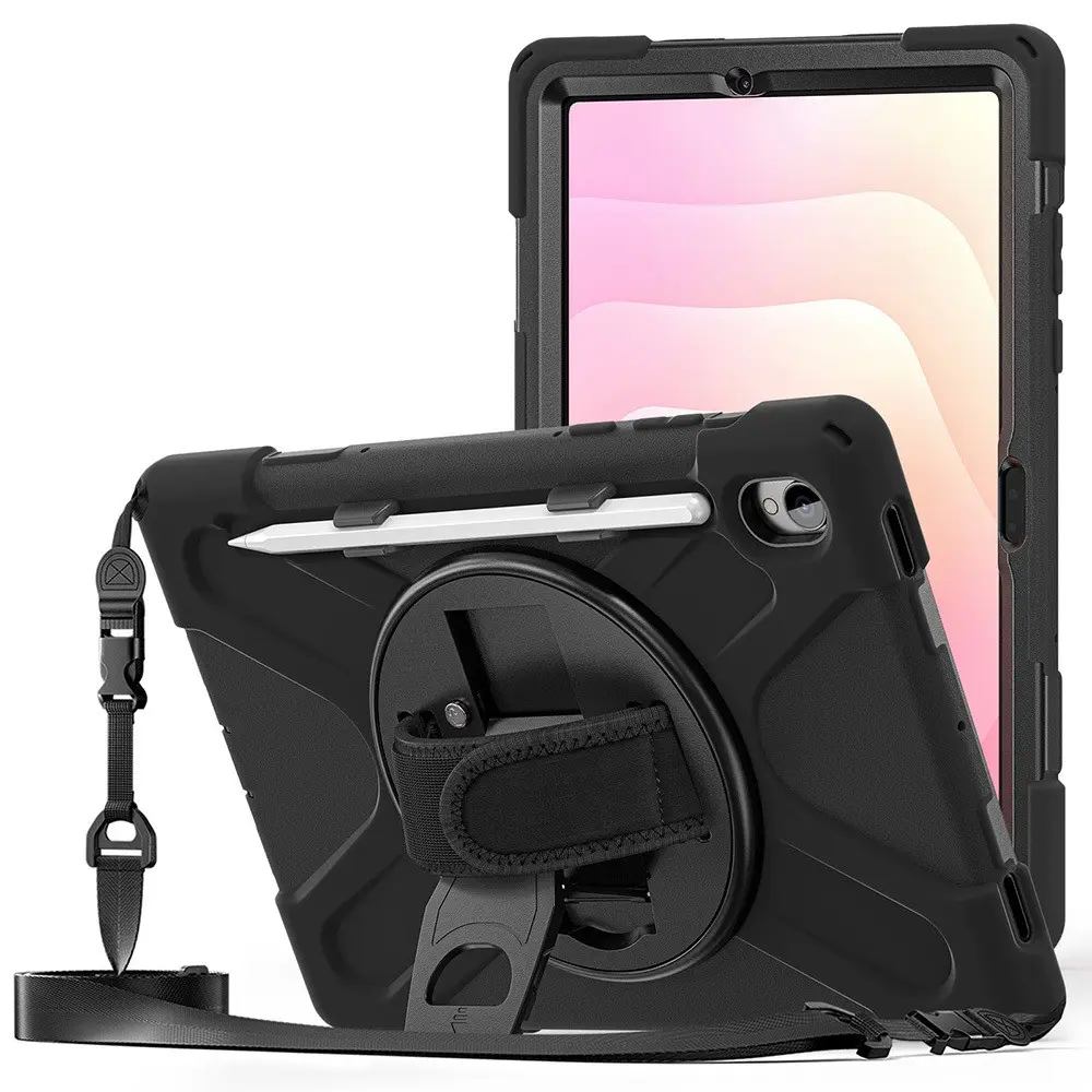 Galaxy Tab S11 Silikon Tablet Kılıfı, Ayarlanabilir Askılı - Zore Defender