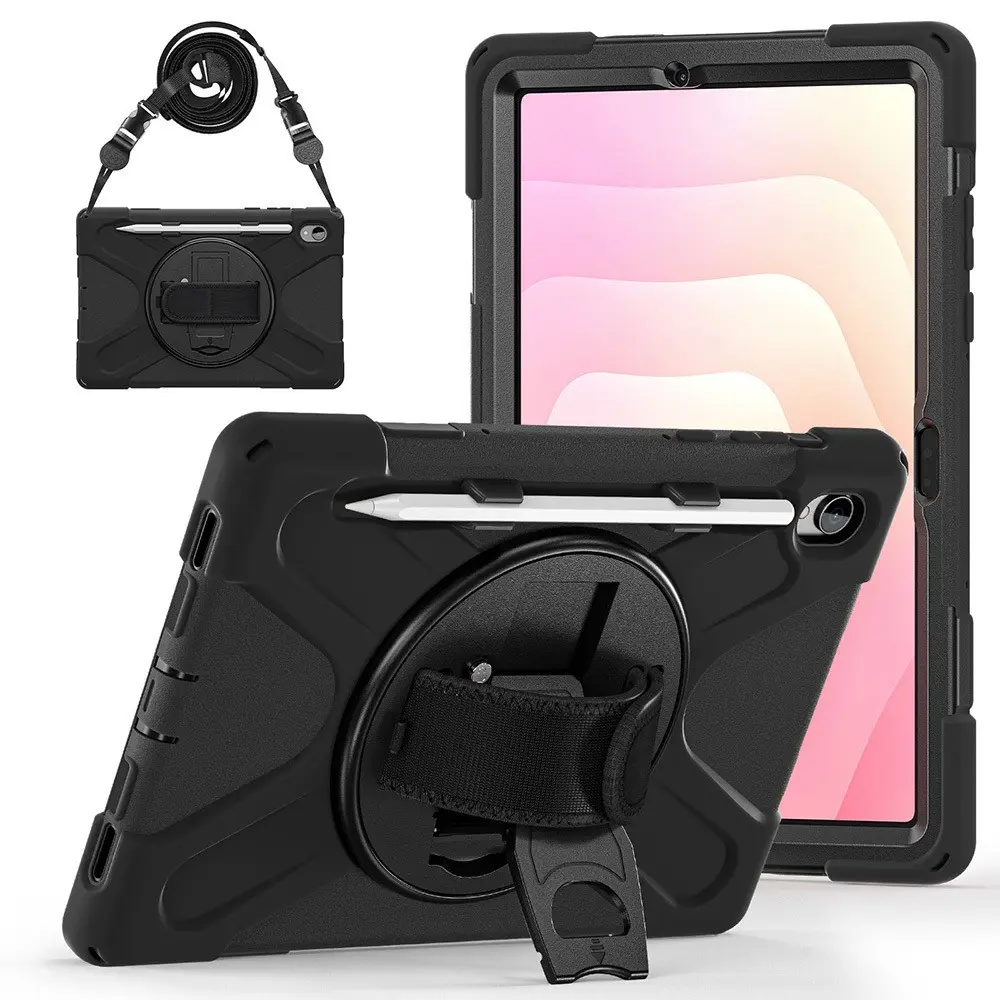 Galaxy Tab S11 Silikon Tablet Kılıfı, Ayarlanabilir Askılı - Zore Defender