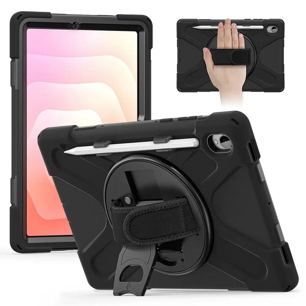 Galaxy Tab S11 Silikon Tablet Kılıfı, Ayarlanabilir Askılı - Zore Defender