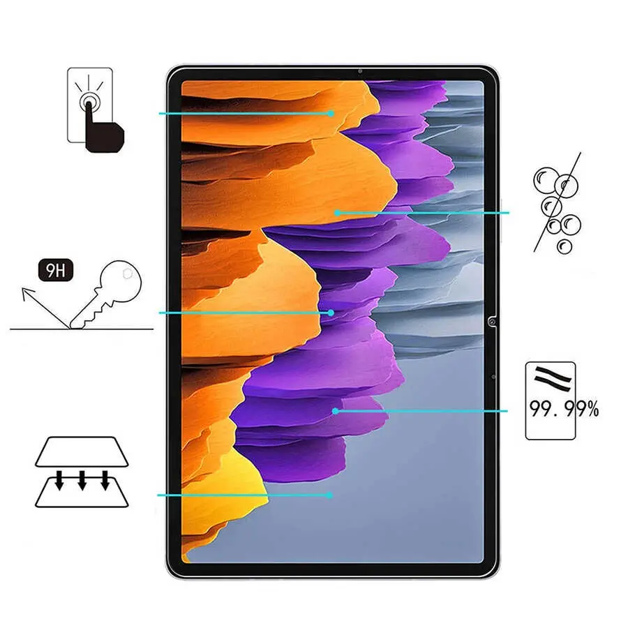 Galaxy Tab S7 T870 Temperli Cam Ekran Koruyucu - Zore