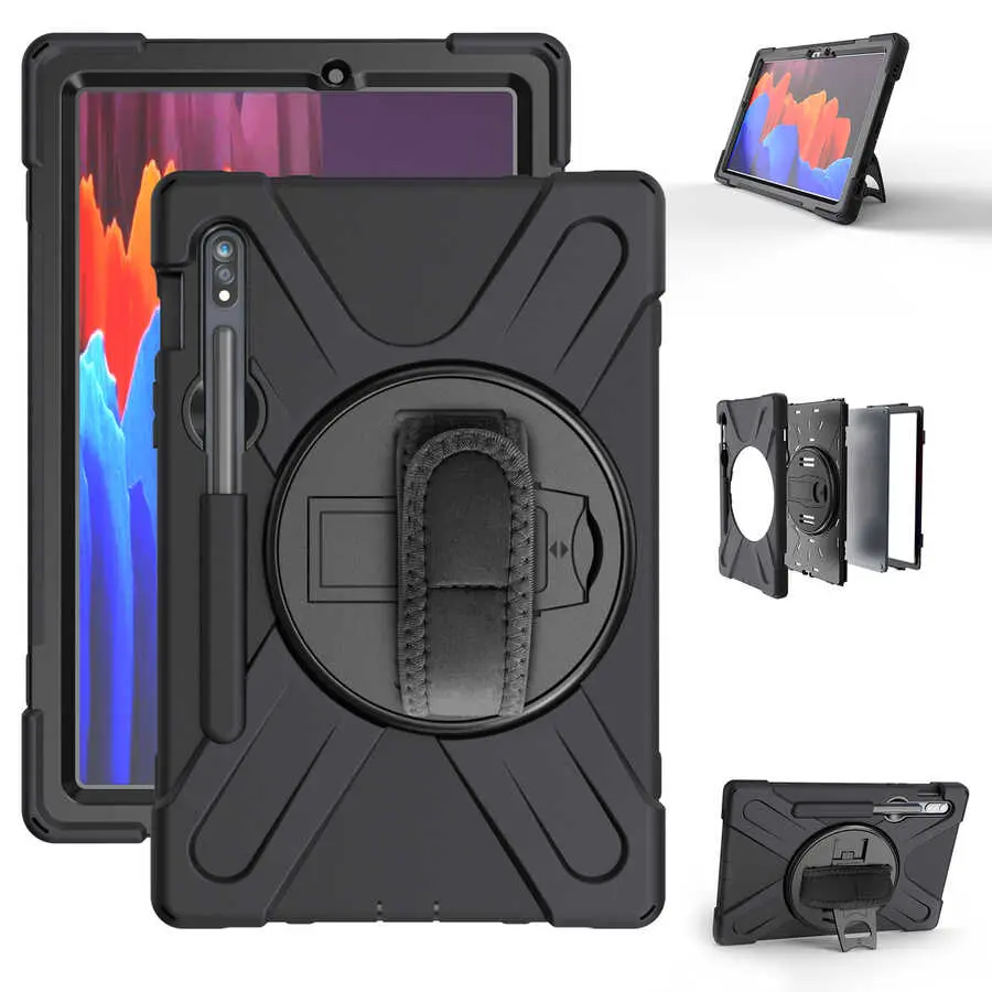 Galaxy Tab S7 T870 Kılıf, Omuz Askılı ve Standlı - Zore Defender