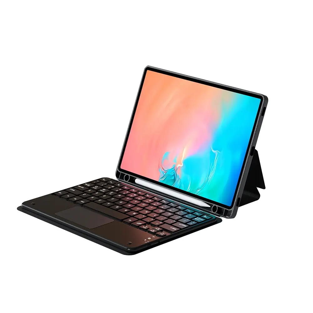 Galaxy Tab S9 FE Bluetooth Klavyeli Standlı Tablet Kılıfı - Zore Border