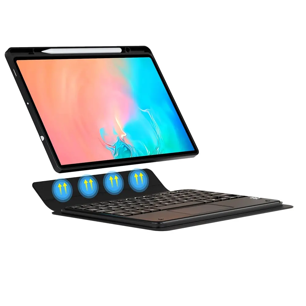 Galaxy Tab S9 FE Bluetooth Klavyeli Standlı Tablet Kılıfı - Zore Border