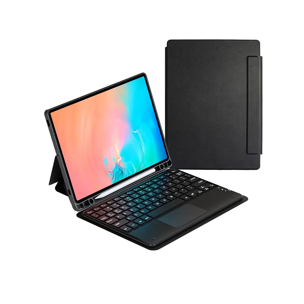 Galaxy Tab S9 FE Bluetooth Klavyeli Standlı Tablet Kılıfı - Zore Border