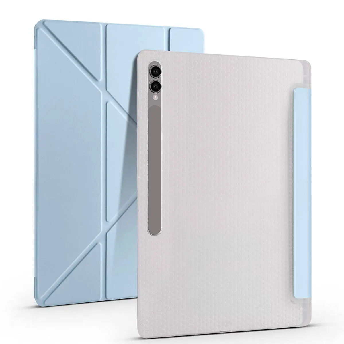 Galaxy Tab S9 Ultra Kalem Bölmeli Standlı Kılıf - Zore Tri Folding
