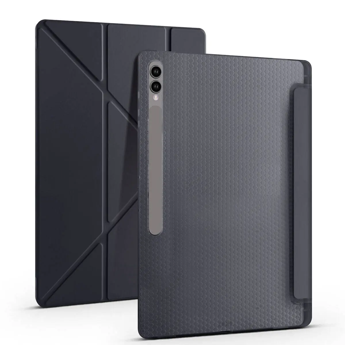 Galaxy Tab S9 Ultra Kalem Bölmeli Standlı Kılıf - Zore Tri Folding