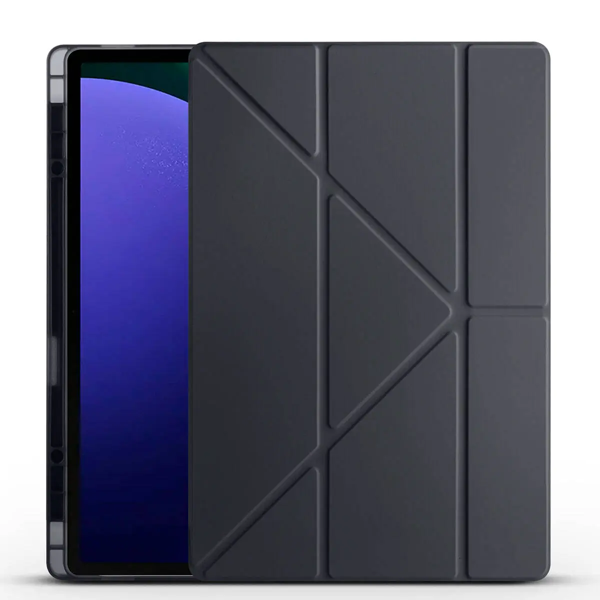 Galaxy Tab S9 Ultra Kalem Bölmeli Standlı Kılıf - Zore Tri Folding