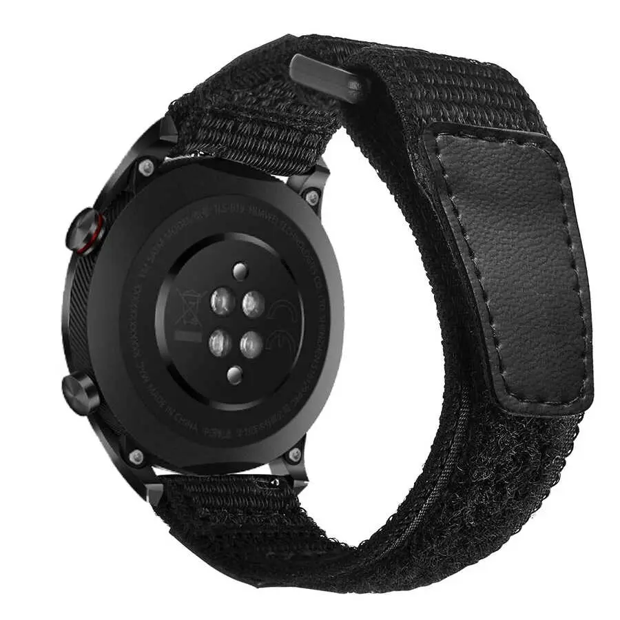 Galaxy Watch 42mm (20mm) Magic Nylon Kordon - Zore Siyah
