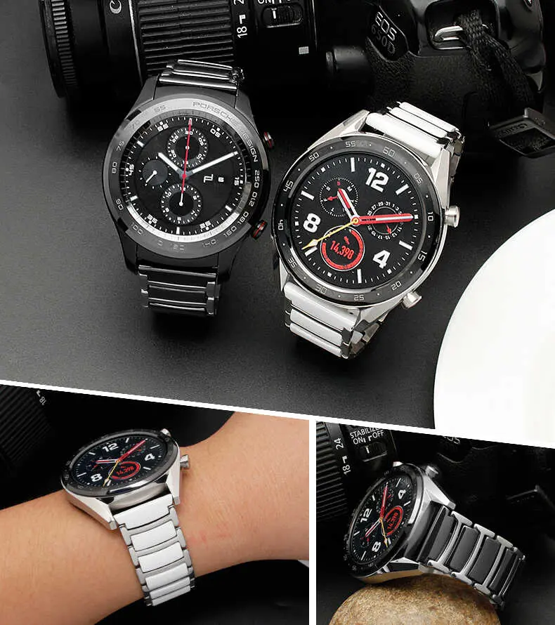 Galaxy Watch 42 mm 20 mm Seramik Kaplama Metal Kordon - Zore
