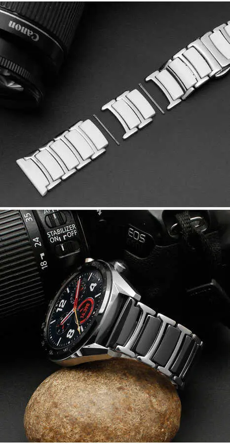 Galaxy Watch 42 mm 20 mm Seramik Kaplama Metal Kordon - Zore
